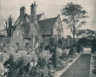 Runton Old Hall, Norfolk, vista da nord-ovest, c1909