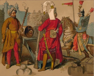 Strelitzi russi e guardie turche del XVII secolo - Artigliere, Giannizzero, Spahioglan