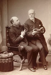Artista russo Pavel Shukovsky e storico Alexander Onegin, Weimar, Germania, fine XIX secolo