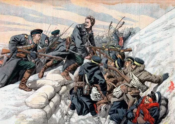 Attacco Russo alle Trincee Giapponesi, Guerra Russo-Giapponese