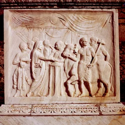 Sacrificio di un bue, Tempio di Vespasiano, Pompei, Italia