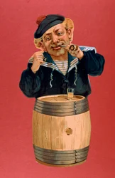 Marinaio che fuma una pipa e beve rum, 1900