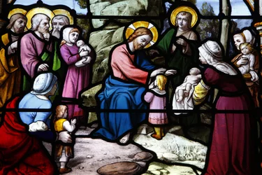 Chiesa di Saint Aignan, Gesù benedice i bambini, Chartres, Francia