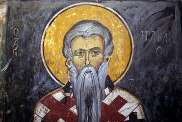 San Iraklion (Eraklion) affresco bizantino dal monastero di Agios Ioannis Lampadistis, San Giovanni Lampadistis XI secolo Cipro Chiese dipinte sito UNESCO Troodos, Cipro