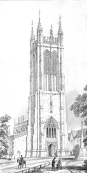 Chiesa di San Pietro, Evercreech, Somerset, c1850s