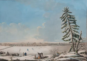 San Pietroburgo: Vista sul fiume Neva, primi anni 1800
