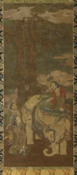 Sakyamuni su un elefante, XVI-XVII secolo
