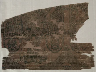 Frammenti di samito con aquile bicipiti, dalla tomba di San Bernardo Calvo, 1200-1243