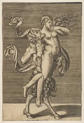Satiro che porta una ninfa trattenendo il suo braccio destro, ca. 1515-1600