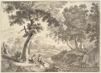 Satiro in un paesaggio