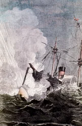 Scena da Dalla Terra alla Luna di Jules Verne, 1865