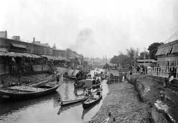 Scena dal ponte di Whitely, Ashar, Iraq, 1917-1919