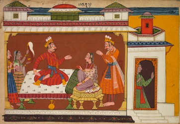 Scena dal Shangri Ramayana Storia di Rama, 1690-1710