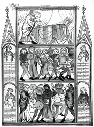Scene dalla storia di Fauvel, XV secolo, 1870