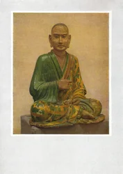 Figura seduta di un Lohan - Dinastia Tang, VII-X secolo d.C., 1936