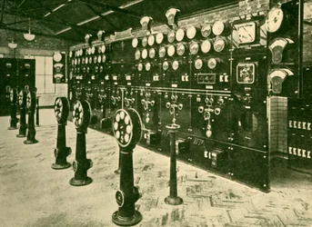 Sezione del centralino nella centrale elettrica, Metropolitana, 1930