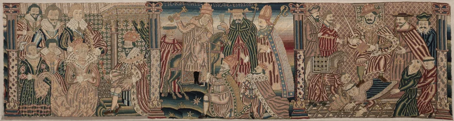 Sezioni di un fregio ricamato, 1625-1649