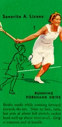 Senorita A. Lizana - Colpo di dritto in corsa, c1935