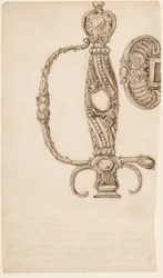 Set di quattro disegni per spade piccole, ca. 1725-80