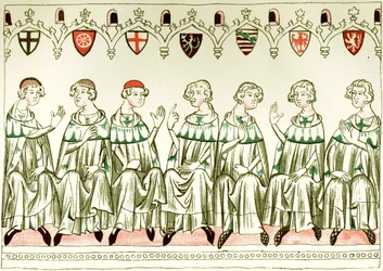 Sette Principi Elettori che votano per Enrico VII, Imperatore del Sacro Romano Impero