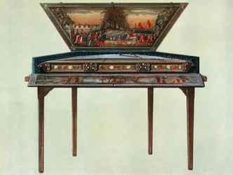 Dulcimer del XVII secolo dalla collezione di H. Boddington