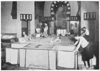 Sala dello shampoo in un bagno turco, 76 Jermyn Street, Piccadilly, Londra, c1903