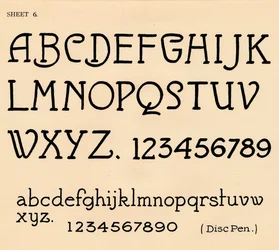 Foglio 6, da un portfolio di alfabeti, 1929
