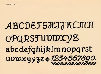 Foglio 8, da un portfolio di alfabeti, 1929