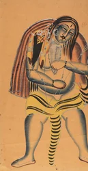 Shiva porta il cadavere di Sati, ca. 1865-75