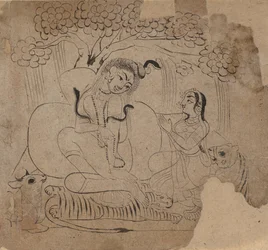 Shiva e Parvati, XIX secolo