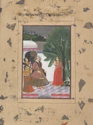 Shri Rama Putra Raga: Pagina dalla serie dispersa di Boston Ragamala..., ca. 1760