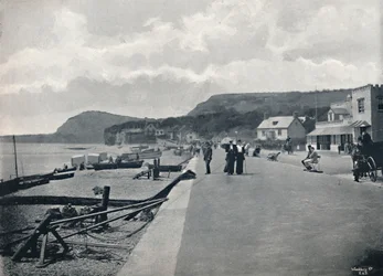 Sidmouth - La passeggiata e la spiaggia, 1895