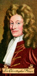 Sir Christopher Wren, da una serie di carte di sigarette, 1935