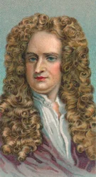 Sir Isaac Newton 1643-1727, matematico, astronomo e fisico inglese, 1924
