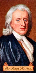 Sir Isaac Newton, da una serie di carte da sigarette, 1935