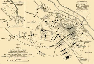 Schizzo della battaglia di Cawnpore, 1857, 1901