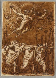 Gli Apostoli che Trasportano il Corpo della Vergine alla Tomba, Studio dopo Lodovico Carracci