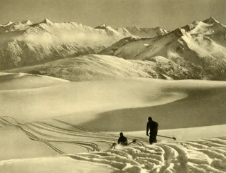 Sci sul plateau di Gerlos, Austria, c. 1935