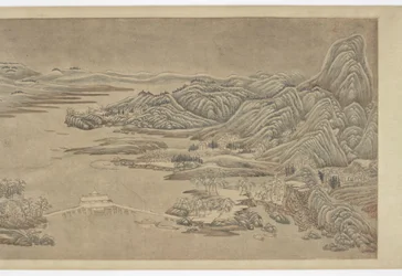Neve che si scioglie su montagne e fiumi, dopo Wang Wei, XVI-XVII secolo