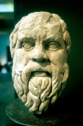 Socrate, filosofo greco. Copia romana di un originale greco perduto del c370 a.C.