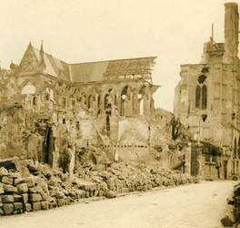 Cattedrale di Soissons, Soissons, Francia settentrionale, c1914-c1918