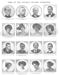 Alcuni dei passeggeri notabili del Titanic, 20 aprile 1912