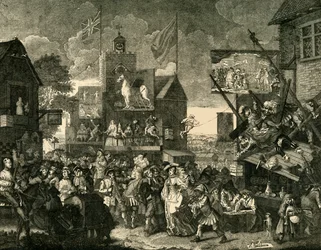 Fiera di Southwark. Dopo il quadro di Hogarth, c1878