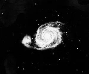Galassia a spirale M 51 nei Cani da Caccia