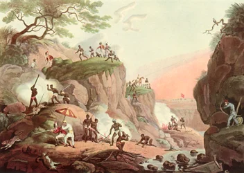 Sport in India - Fumare i lupi dalle loro tane, c1808, 1901