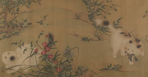 Gioco di primavera in un giardino Tang, XVIII secolo