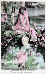 Primavera, cartolina francese vintage, c1900