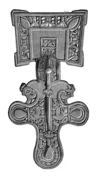 Fibula a testa quadrata, da Ragley Park, Warwickshire, 1893