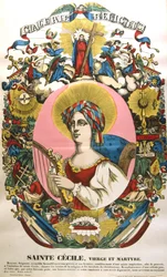 Santa Cecilia o Cecile, leggendaria martire romana, XIX secolo