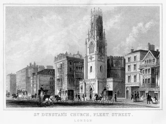 Chiesa di St Dunstan, Fleet Street, Città di Londra, XIX secolo